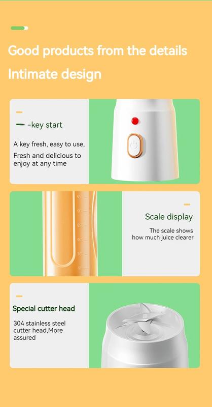 Product Introduction of Portable Wireless Blender Electric Fruit Juicer Machine For Orange Ice Crushing 10 Blades Auxiliary Food Machine 1500mA Mixer juiceblender fruit blender 32