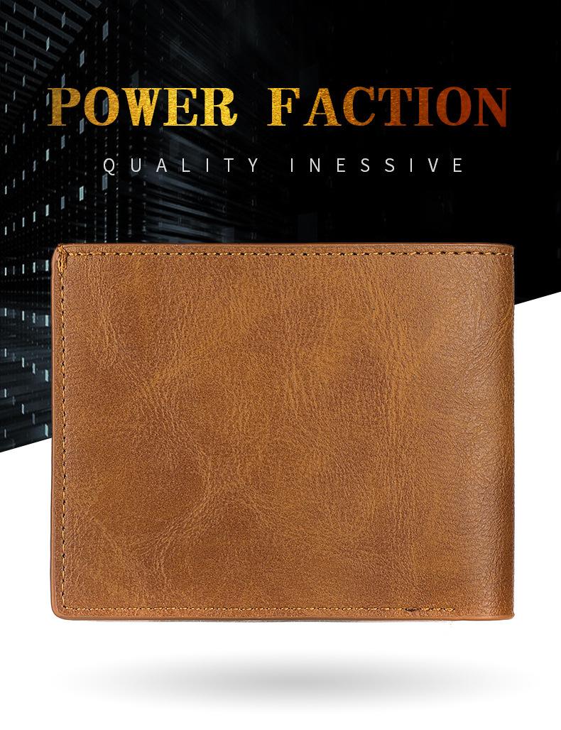 Product Introduction of Horizontal Wallet Wholesale Men's Short Wallet Men's Student Leather Wallet Retro Wallet No Logo Factory In Stock 10