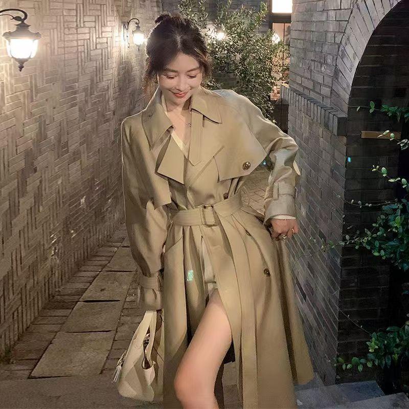 Product Introduction of Áo khoác ngoài Dài Trung Bình Phong Cách Hàn Quốc, Cao Cấp, Dành Cho Nữ, Hàng Mới Về Mùa Xuân Và Mùa Thu 2024, Thích Hợp Cho Chiều Cao Nhỏ Và Mỏng, Bó Sát, Thanh Lịch, Áo Khoác 23