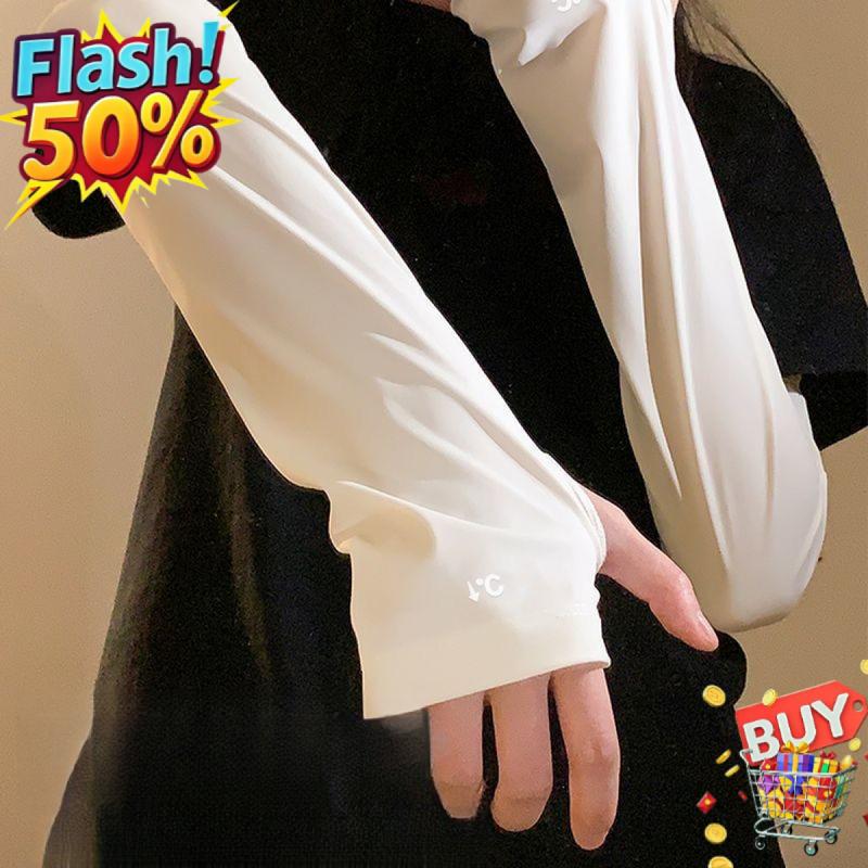 Tay Áo Chống Nắng Cho Nữ, Chất Liệu Lụa Lạnh Ưa Nhìn, Chống Tia UV Mùa Hè, Tay Áo Rộng Và Mở Rộng, Tay Áo Ngoài Trời, Phong Cách Hàn Quốc, Cảm Giác Ngầu Tươi Mới, Làm Mát, Unisex, Có Sẵn Trong Hàng Từ Năm 2025 7