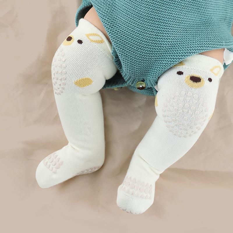 Tất Cao Đến Đầu Gối Cho Em Bé, Thoáng Khí, Có Dụng Cụ Kẹp Chống Trượt, Tất Dài, Thích Hợp Cho Trẻ Sơ Sinh Tập Bò, Cho Trẻ Mới Biết Đi Kem 0