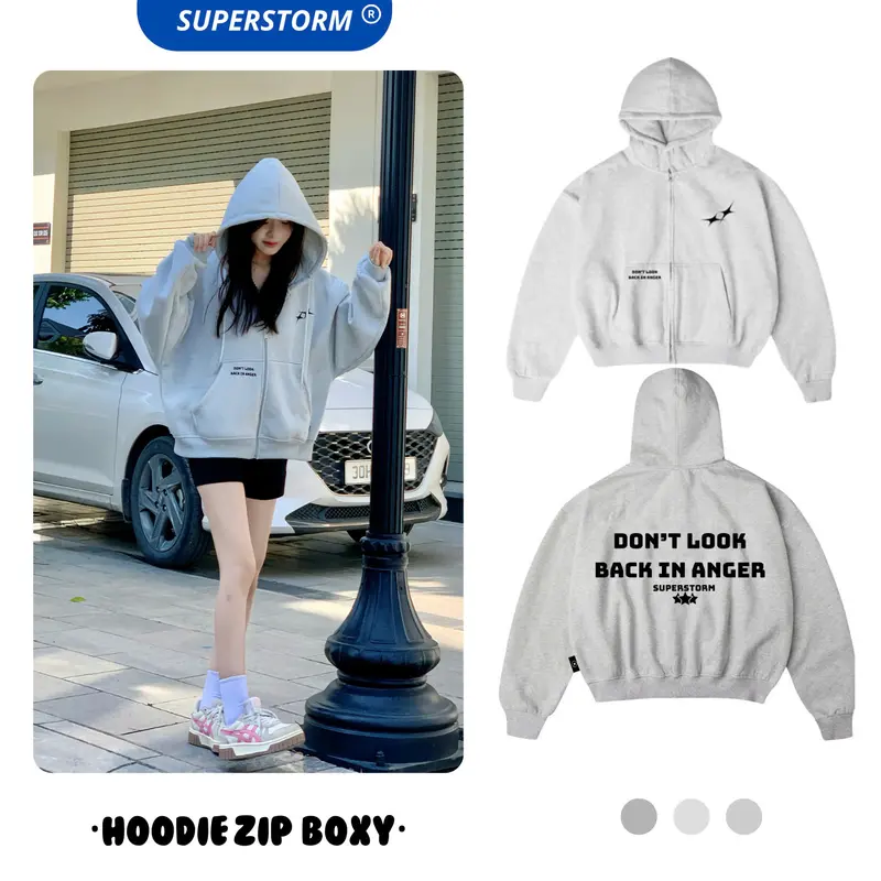 Áo Khoác Hoodie Zip Chất Nỉ Bông Cao Cấp Phù