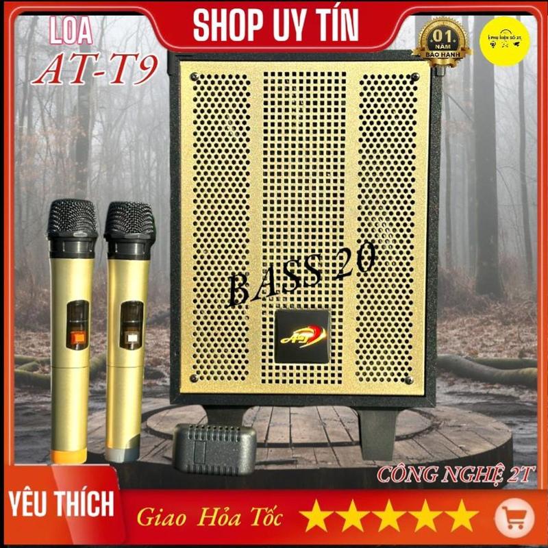 Loa  Kéo Karaoke Di Động AT T9, Bass 20, Kèm 2 Micro