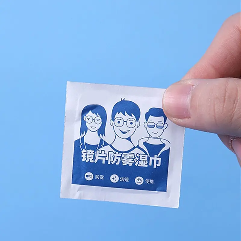 Khăn Lau Chống Sương Mù, 100 Chiếc, Dùng Một Lần, Làm Sạch Ống Kính Kính Mắt Vải Màn Hình Giấy Kính I9C5, Hàng Có Sẵn 7