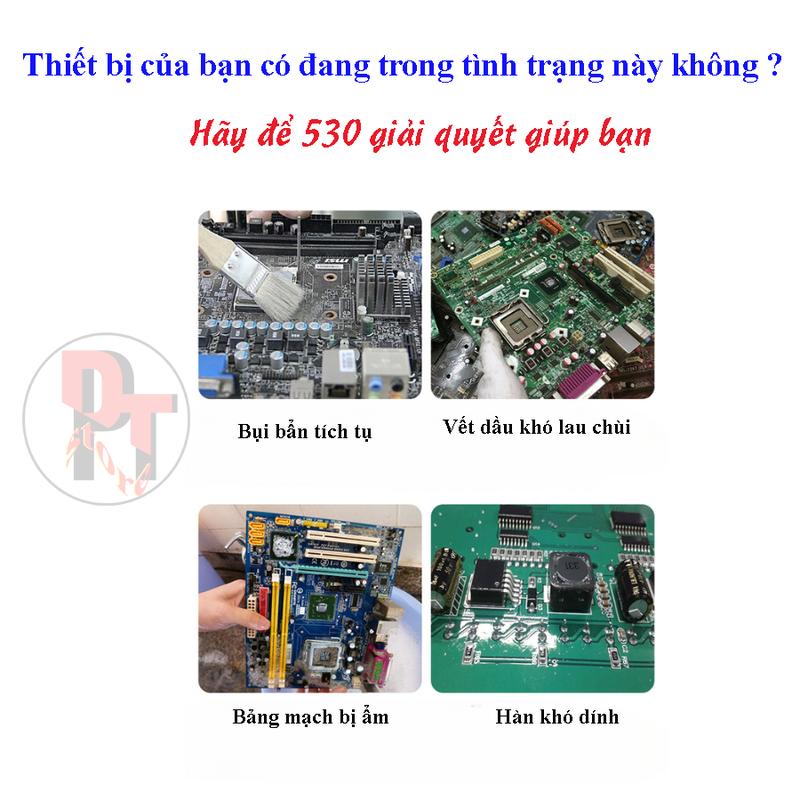 Chai xịt vệ sinh bo mạch điện tử 530s Nước rửa linh kiện điện tử Màn hình điện thoại (chính hãng) Thể tích 550ml Làm Sạch 4