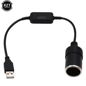 Plug Kendaraan Mobil Car USB Cigarette Plug Power Socket 5 V to 12 V - XZT0017
