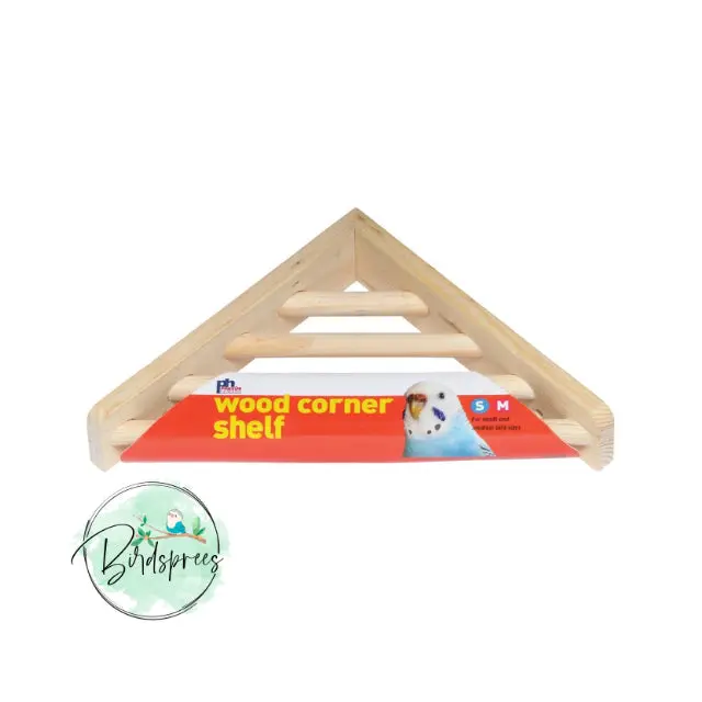 Prevue Corner Shelf Platform Wood Perch