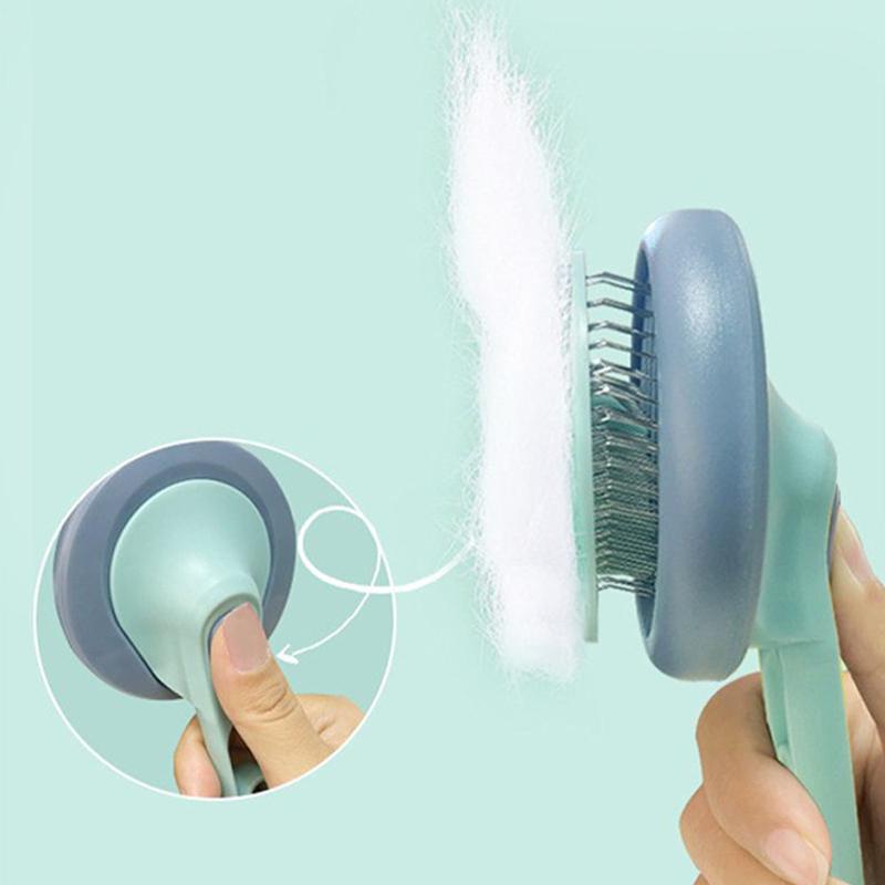Product Introduction of Upgrade Pet Cat Comb Dog Fluffy De-Fluffing Hair Needle Self-Cleaning Needle Comb Pet Supplies 18