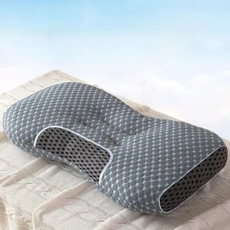 ￼Gối đầu , Gối nằm Gối spa dệt kim chống đau mỏi cổ vai gáy ( hàng đẹp )