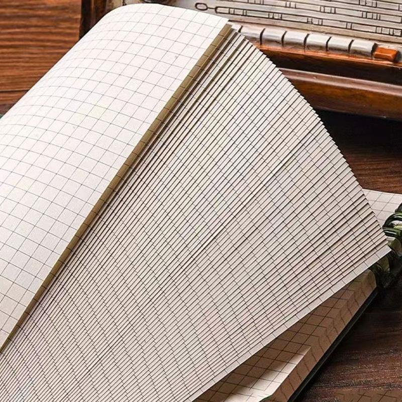 Product Introduction of Trendy Note Pads Loose-leaf Notebook Waterproof Shell Removable Grid Writing Paper Delicate Thick Square Notebook School Supplies 12