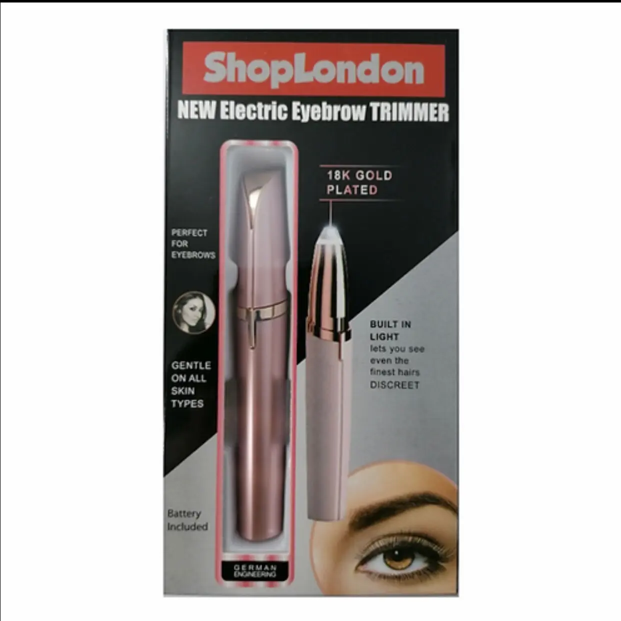 Women's Painless Electric Eyebrow Trimmer Facial Hair Trimmer Epilator Remover