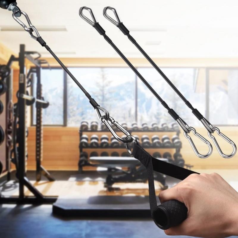 1/2Pcs 25cm Gym Cable Extension Compatible with Home Gym Accessories for LAT/Tricep Pull Down and Leg Extensions Machine 0