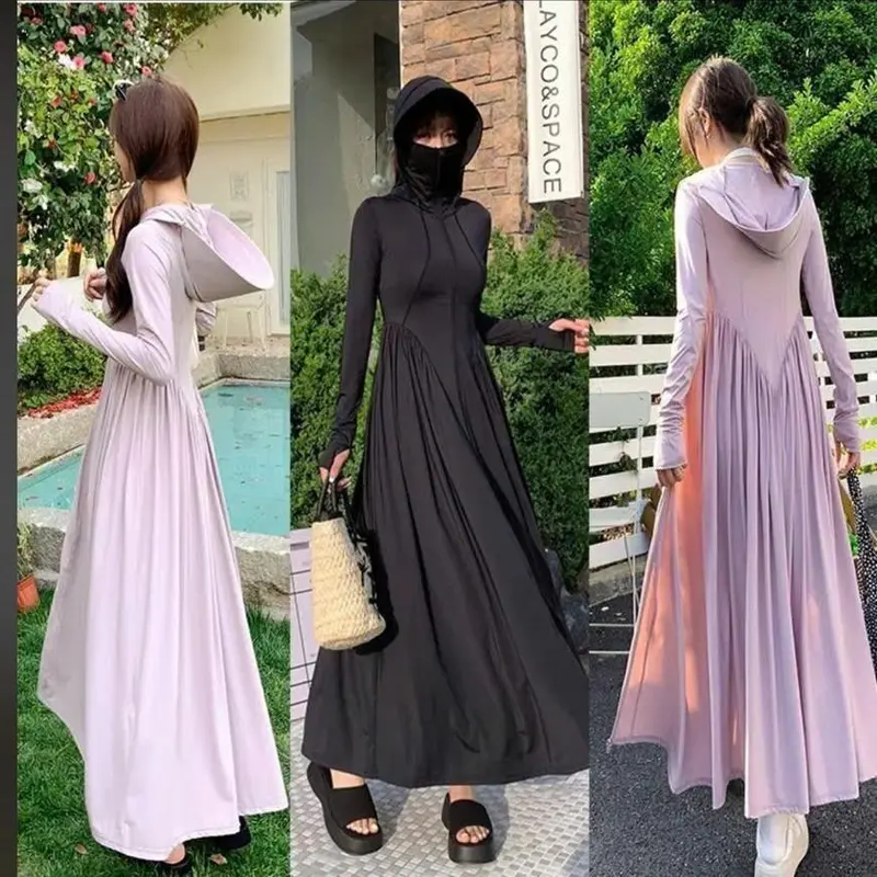 [ ÁO 2 Lớp ] Áo chống nắng toàn thân nữ 2 lớp hàng thun lạnh form triết eo hàng thiết kế cao cấp CN55 0