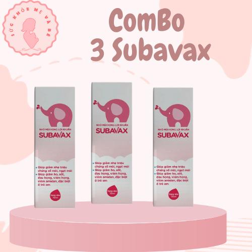 [Chính Hãng]Combo SUBAVAX Nhỏ và xịt mũi họng lợi khuẩn hô hấp lọ 10ml, 15m cho bé
