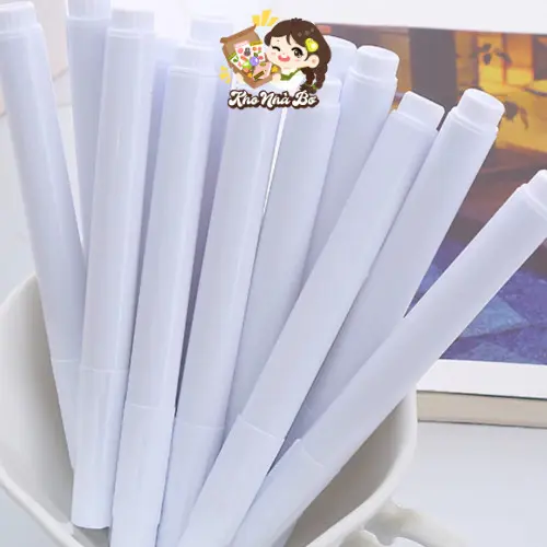 Bút viết lên bảng acrylic, gương, bề mặt kính, mực trắng dễ tẩy xoá 4
