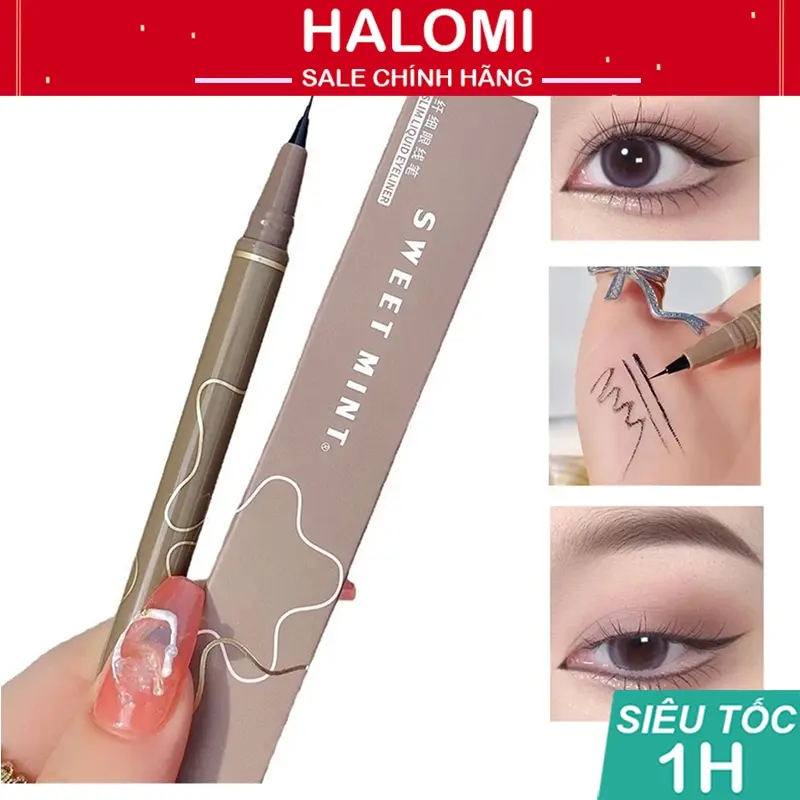 Bút kẻ mắt SWEET MINT siêu mảnh 4 màu tự nhiên không lem không trôi