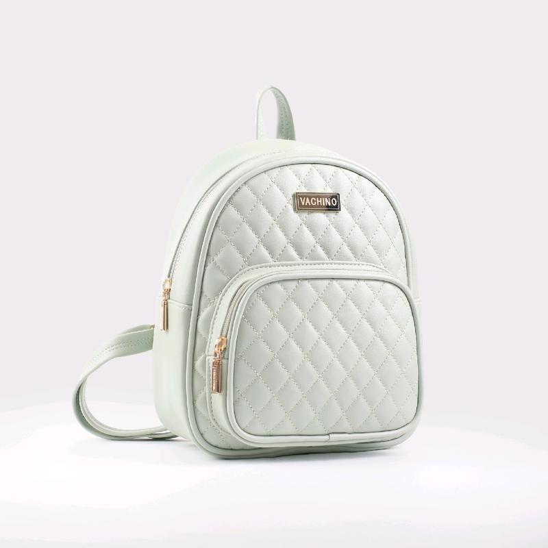Balo da nữ mini chần bông, họa tiết hình thoi BG006 Backpack Đeo Vai Hoa 1