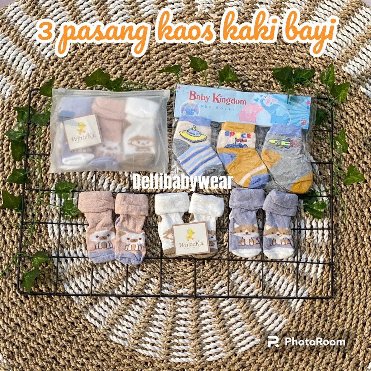 3 PASANG Kaos Kaki Bayi Newborn 0-6 bulan Bayi