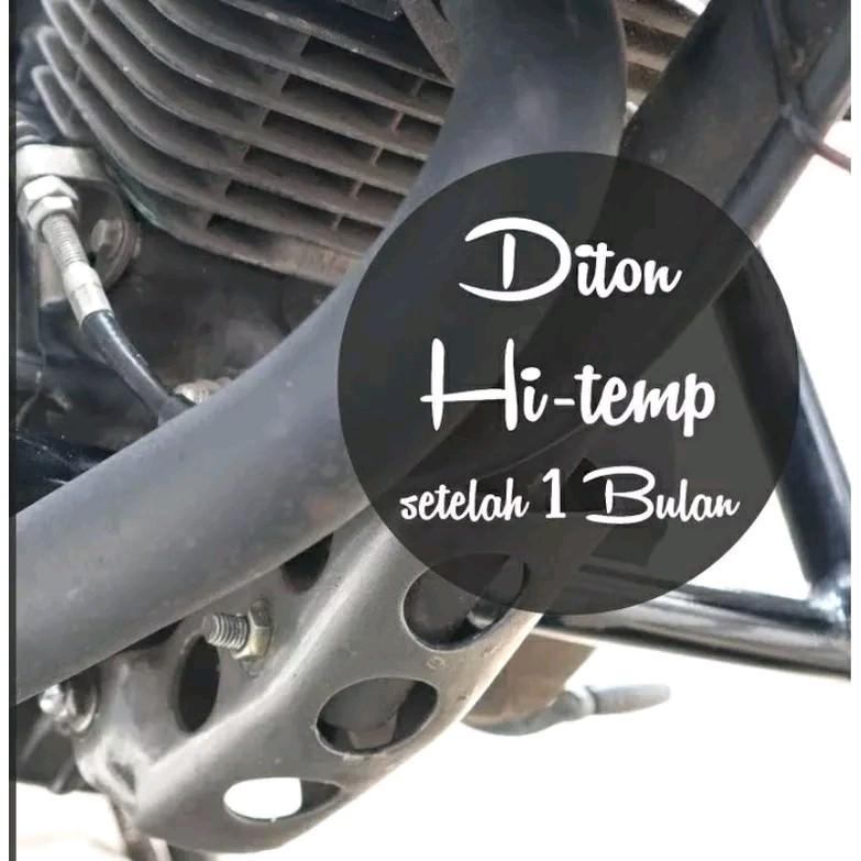 Pilox Diton Hi Temp Black ANTI PANAS Hitam Doff Untuk Mesin Knalpot Kompor dll Cat Pilok Hitemp 150 CC Cat HTB Semprot Tahan Panas Paint Car Kendaraan 6