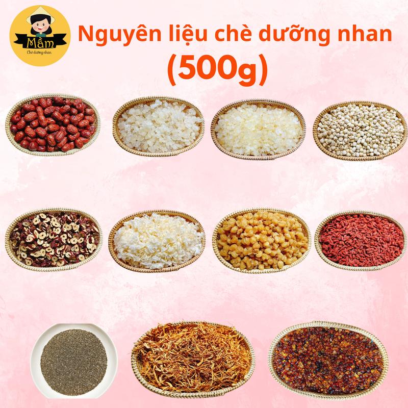 Nguyên liệu khô nấu chè dưỡng nhan 500g Cô Mầm Foods Nước Trà Tea
