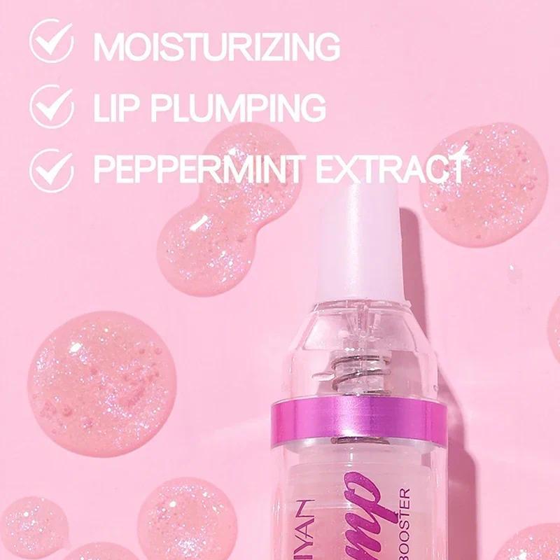 Lip Plumping Booster Gloss High Shine for Plumper Looking Lips Extreme Shine Crystal Volume Lip Oil Cosmetics Makeups 3