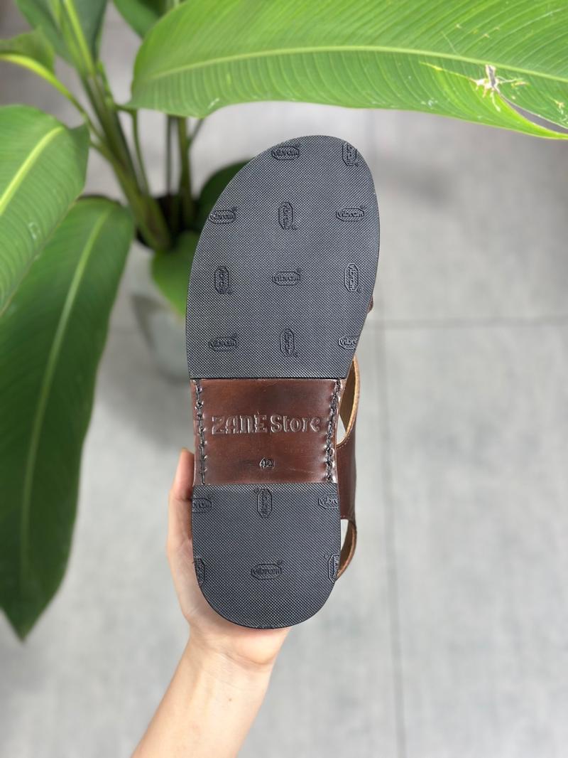 Product Introduction of Sandal nam full da bò đế da có dán vimbram bảo hành 12 tháng 12