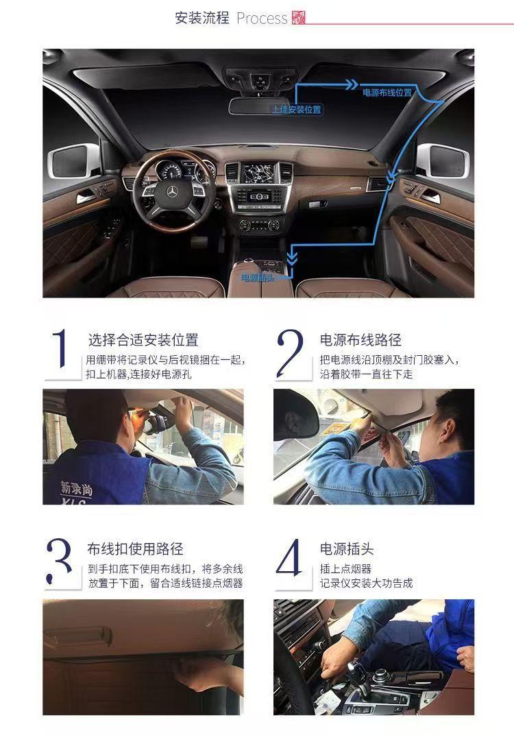 Product Introduction of 2024 New Driving Recorder Three-Camera Video on the Same Screen 360 ° Panoramic Video 4K Ultra HD Night Vision E-Dog 15