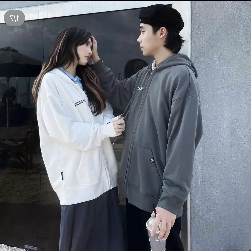 Áo Hoodie Zip Basic Logo 3 Màu Vải Chân Cua