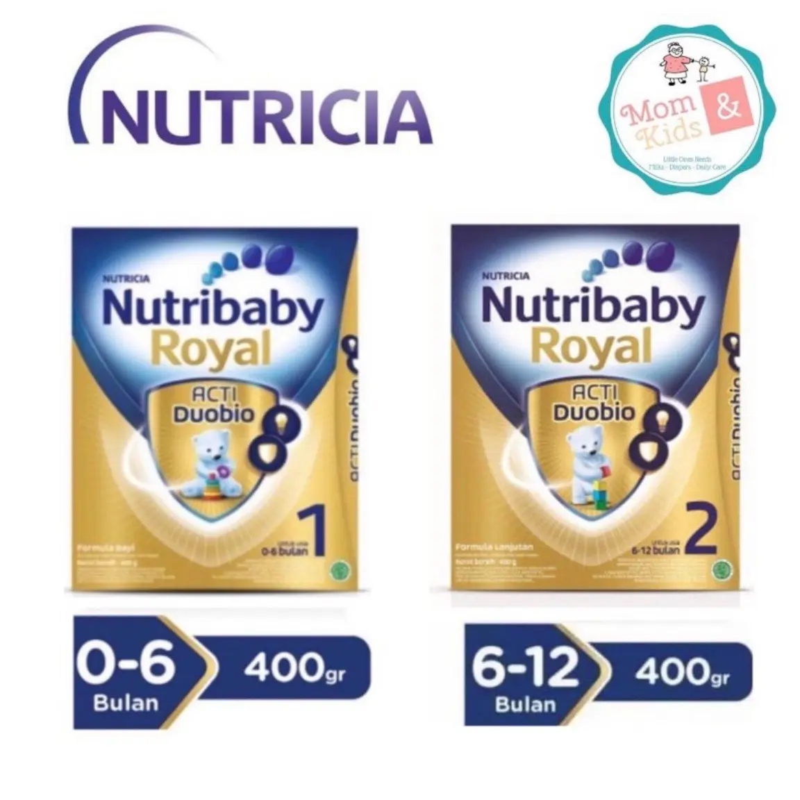 Nutribaby Royal 1 & 2 Box 400gr | Nutribaby Royal Tahap 1 & Tahap 2 Box 400 gr