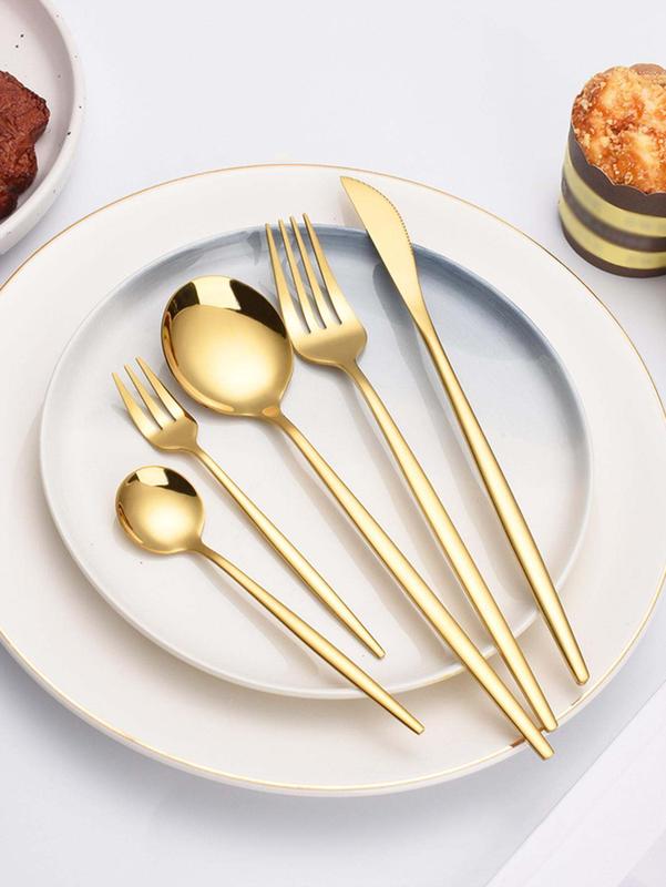 Product Introduction of 30pc Stainless steel cutlery set steak knife fruit fork dessert spoon set Tableware Dinnerware 14