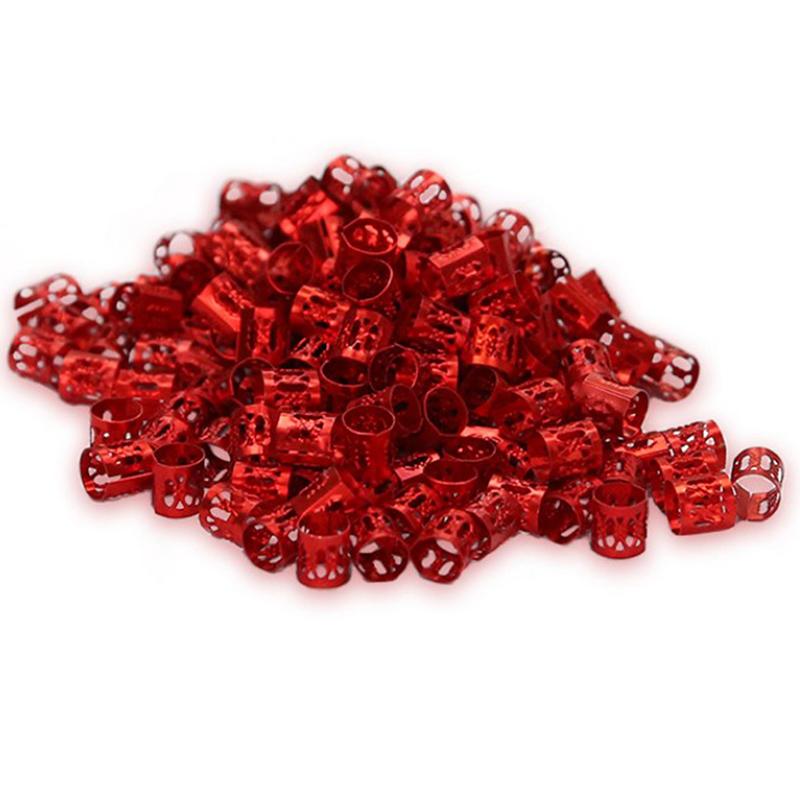 Product Introduction of 100pcs Beads Adjustable Hair Braids Dreadlock Beads Braid Rings Cuff Clips Tubes 20