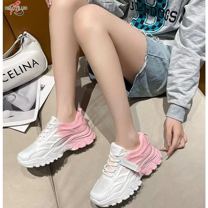 Kasut sukan wanita, kasut jalanan, gaya Korea, fesyen