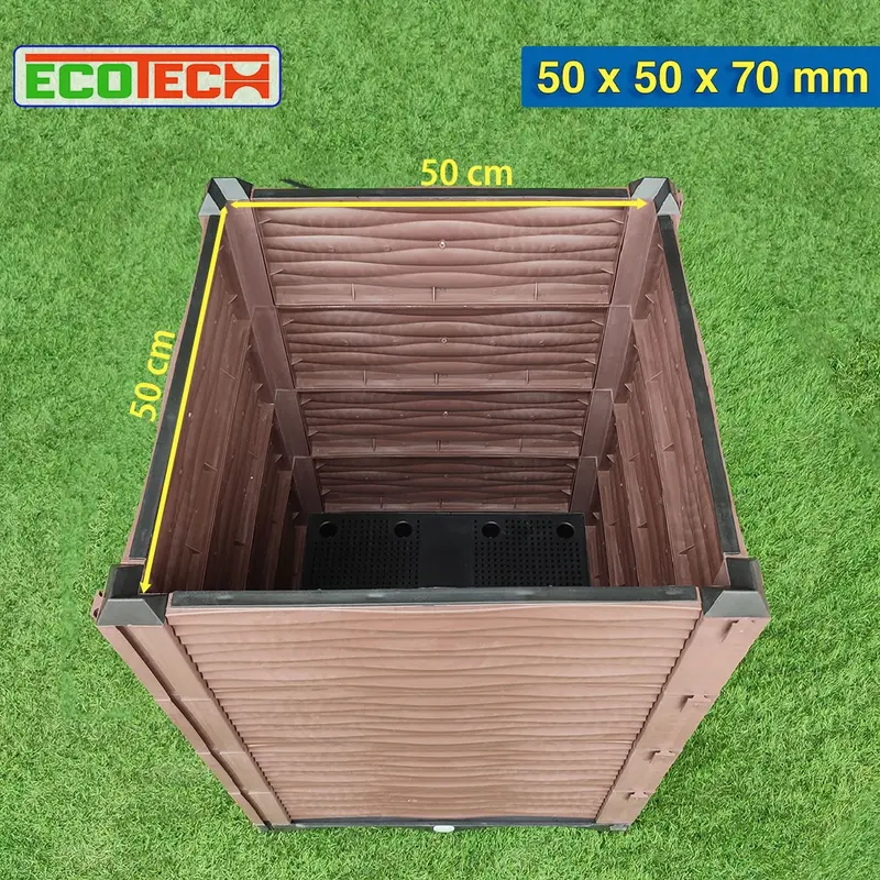 CHẬU GHÉP THÔNG MINH 50x50x70 Cm: Thẩm mỹ, kết cấu chắc, dễ lắp đặt, phù hợp mọi cây trồng đô thị. 4