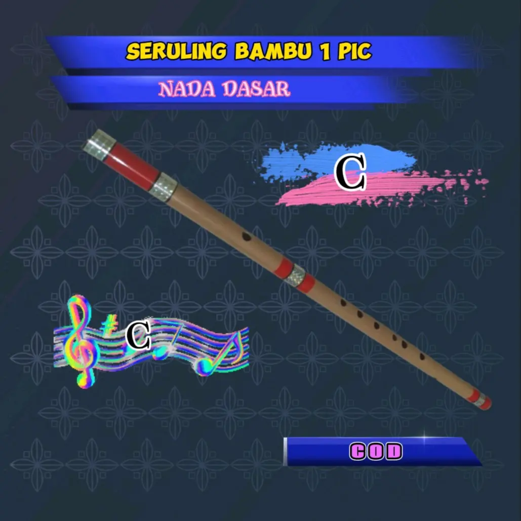 seruling  dangdut Bambu nada dasar c 1 pic