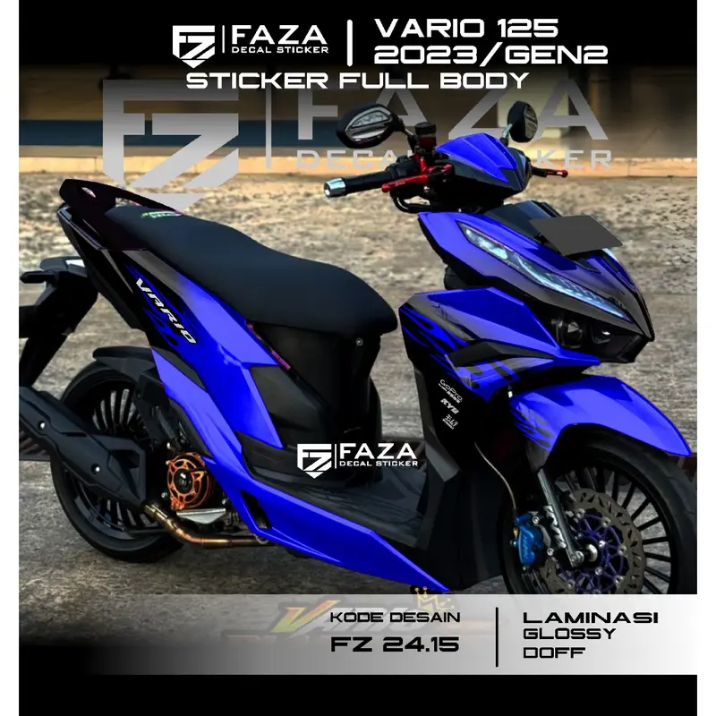 ( COD ) Decal Sticker Vario 125 New Gen2 Full Body Api Gradasi Terbaru - Stiker Variasi Vario 125 New 2023 2024 Full Body Stiker Striping Vario 125 New Gradasi Lembayung FZ 24.15 8