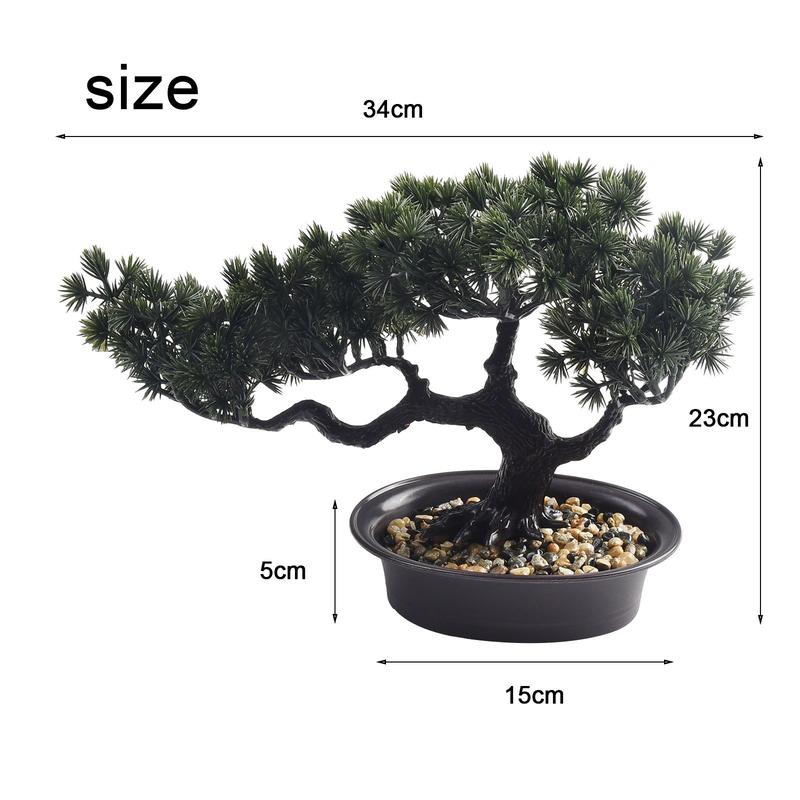 Artificial Plant Bonsai Welcoming Pine Fake Green Plants Simulation Pine Tree 3