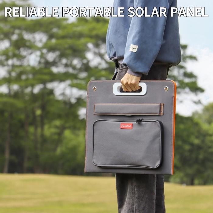 FlashFish Panel Surya 18V 60W Portable Solar Panel Foldable Solar 4