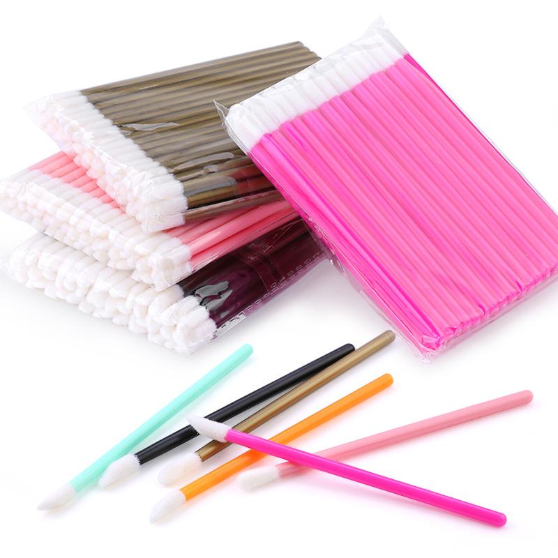 Product Introduction of 50pcs Diposable Lip Brush Makeup Mascara Wands Lipstick Micro Brushes Applicators Cleaner 2
