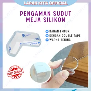 Pengaman sudut silikon karet empuk pelindung bagian tepi sudut tajam furniture