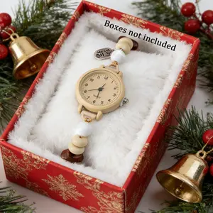 Jam Tangan  wanita Kuarsa Skala Sederhana Gelang Manik-manik Dial Kecil Gelang Santai Fashion