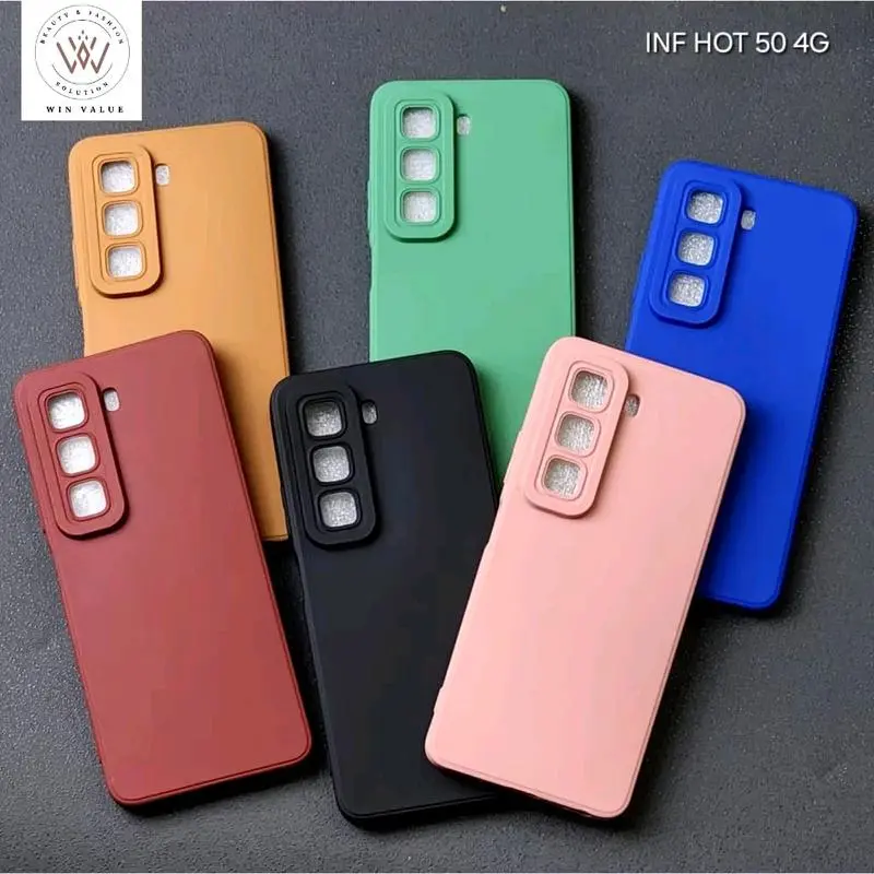 Softcase/Silikon Pro camera hp INF HOT 50 4G/5G Case macaron full cover bahan bagus Protection Silicone Lentur