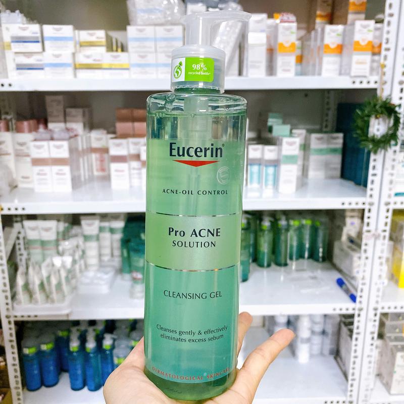  Eucerin Sữa Rửa Mặt Dạng Gel Dành Cho Da Nhờn Mụn ProAcne Cleasing Gel 400ml 
