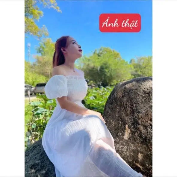 Đầm tay phồng đũi tơ loại 1 nhúng thun co giãn tốt 3