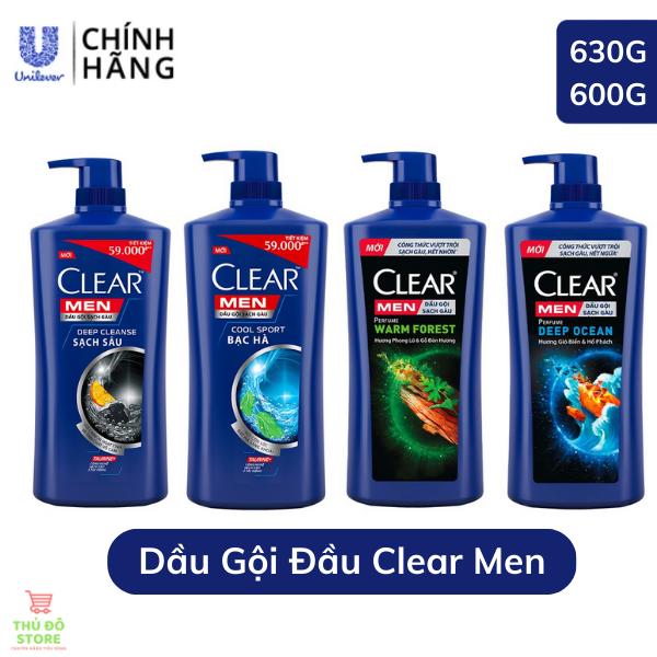 Dầu Gội Đầu Clear Men Cho Nam Đánh Bay Gàu 600G/ 630G