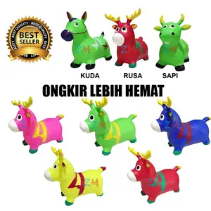 JUMPING ANIMAL / KUDA KUDAAN KARET KUDA RUSA SAPI ADA MUSIK & LAMPU