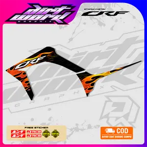 STIKER STRIPING CRF 150 L MOTIF API KEREN BY DIRTWORK STRIPING HONDA CRF 150L Kendaraan Motor