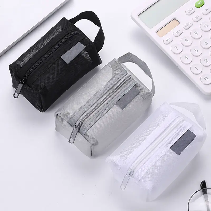 Túi lưu trữ lưới Nylon, cầm tay, dung lượng lớn, túi Giặt, túi Sắp Xếp mỹ phẩm, thích hợp cho du lịch 3