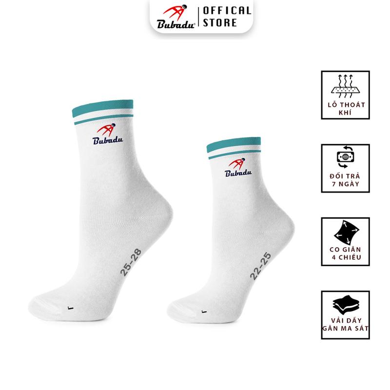 [CHÍNH HÃNG BUBADU] Tất vớ cầu lông Bubadu T24 cổ xanh new 2024 cao cấp, dày dặn ôm chân