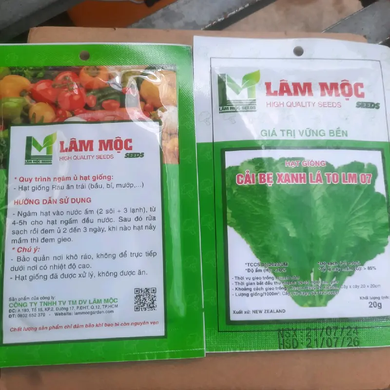 Giống Cải Bẹ Xanh Lá To - 20g - Hạt Giống Lâm Mộc Hoặc Mai Vàng 2