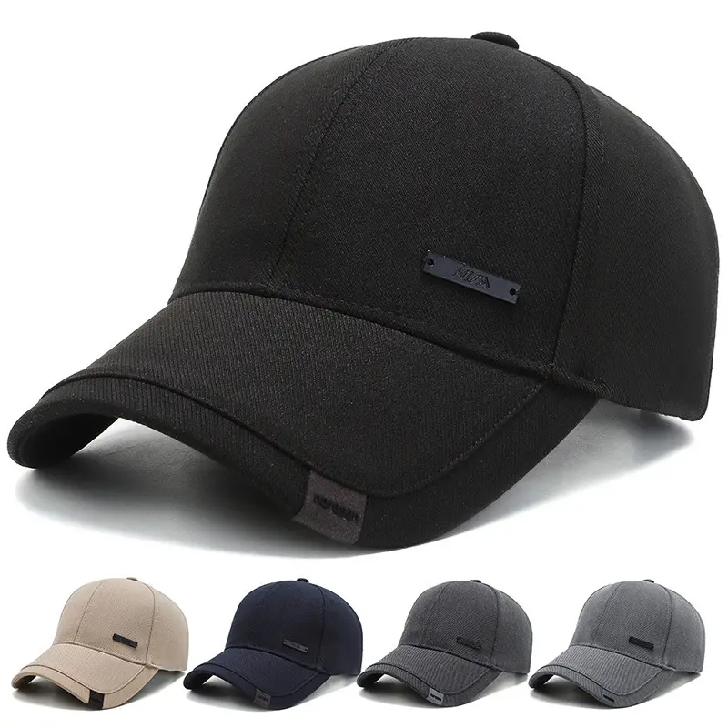 1pc Unisex Plain Color Baseball Cap With Curved Brim, Adjustable Peaked Hat, Traveling Sunshade Baseball Hat